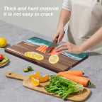 Charcuterie Board Acacia Wood Resin Inlay Knife-Friendly