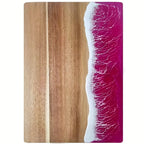 Charcuterie Board Acacia Wood Resin Inlay Knife-Friendly