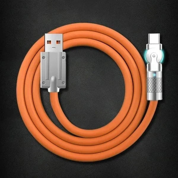 Charging Cable 180-Degree Swivel Fast Charging & Interchangeable Tips