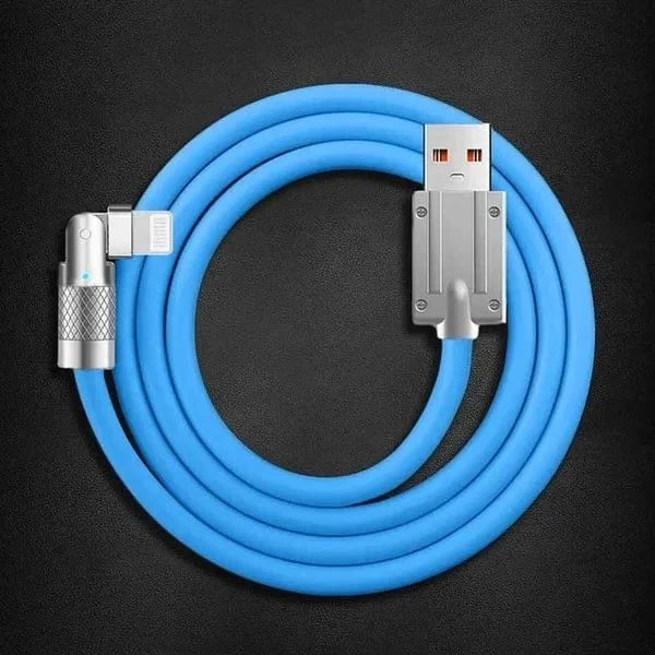 Charging Cable 180-Degree Swivel Fast Charging & Interchangeable Tips