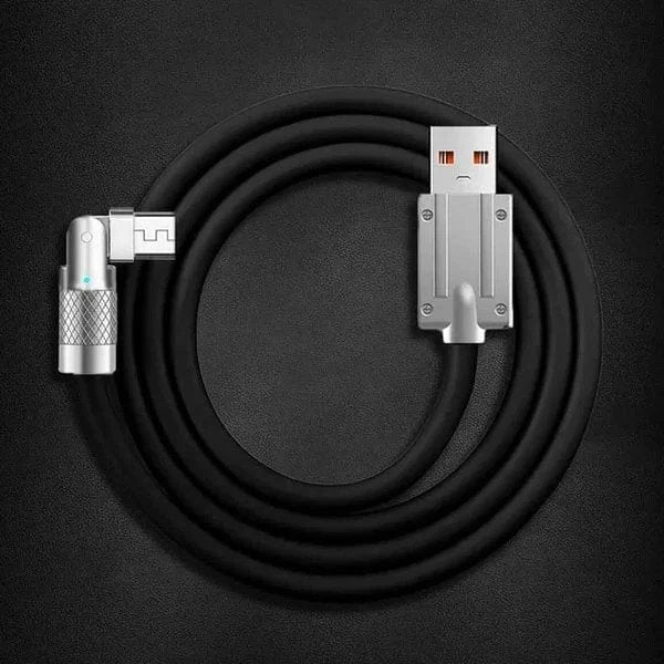 Charging Cable 180-Degree Swivel Fast Charging & Interchangeable Tips
