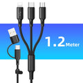 Charging Cable 3-In-1 Nylon Braided 6A