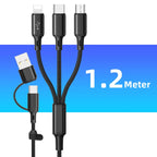 Charging Cable 3-In-1 Nylon Braided 6A
