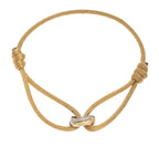 Charm Bracelet Adjustable Sliding Knot Rose Gold Infinity