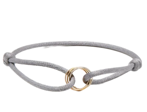 Charm Bracelet Adjustable Sliding Knot Rose Gold Infinity