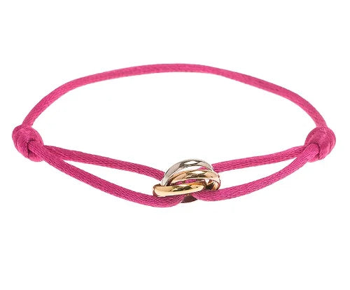 Charm Bracelet Adjustable Sliding Knot Rose Gold Infinity