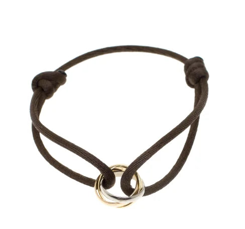 Charm Bracelet Adjustable Sliding Knot Rose Gold Infinity