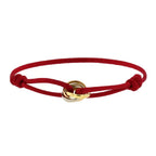 Charm Bracelet Adjustable Sliding Knot Rose Gold Infinity