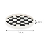 Checkerboard Pattern Durable Plastic Catchall Tray