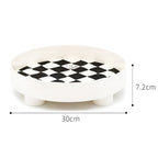 Checkerboard Pattern Durable Plastic Catchall Tray