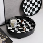 Checkerboard Pattern Durable Plastic Catchall Tray