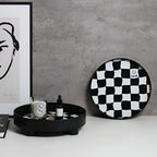 Checkerboard Pattern Durable Plastic Catchall Tray
