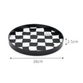 Checkerboard Pattern Durable Plastic Catchall Tray