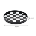 Checkerboard Pattern Durable Plastic Catchall Tray