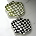Checkered Ceramic Accent Plate