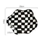 Checkered Ceramic Accent Plate