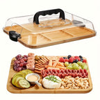 Cheese Board Reversible Wood Base Acrylic Lid