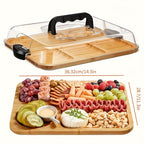 Cheese Board Reversible Wood Base Acrylic Lid