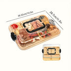 Cheese Board Reversible Wood Base Acrylic Lid