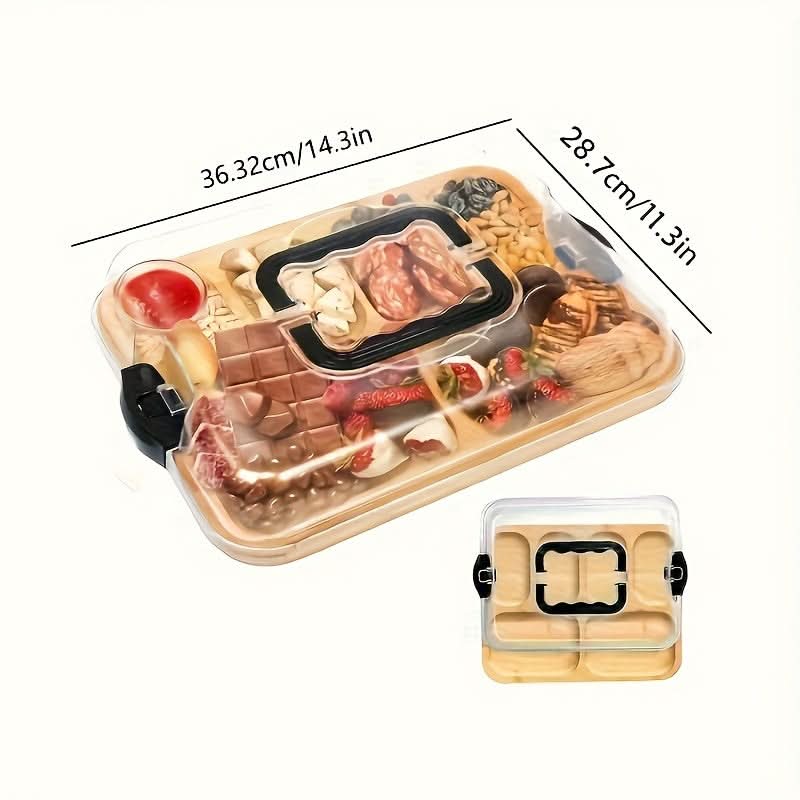 Cheese Board Reversible Wood Base Acrylic Lid