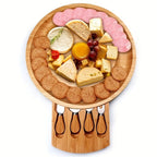 Cheese Board Set Bamboo Integrated Drawer