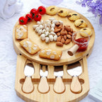 Cheese Board Set Bamboo Integrated Drawer