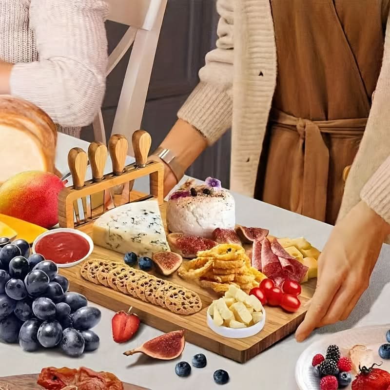 Cheese & Charcuterie Board Bamboo Cutting & Serving
