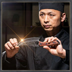 Chef Knife Japanese-Style Stainless Steel Wooden Handle