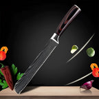 Chef Knife Set Damascus Steel & Wood Handles