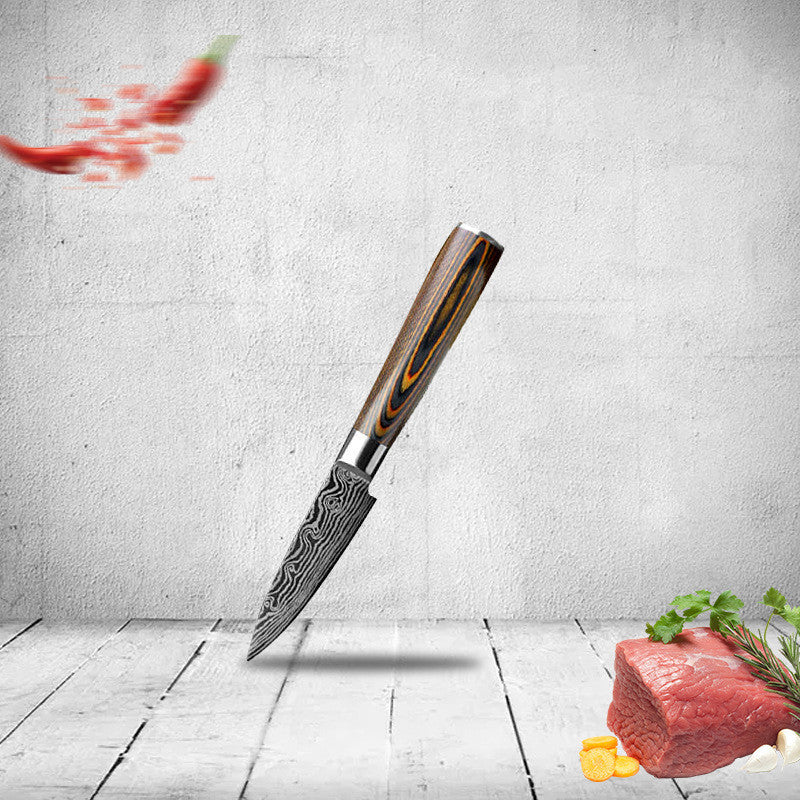 Chef's Knife Stainless Steel Laser Pattern Ergonomic Handle