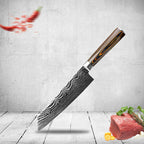 Chef's Knife Stainless Steel Laser Pattern Ergonomic Handle
