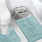 Chenille Bath Mat Absorbent Non-Slip Machine Washable