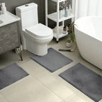 Chenille Bath Mat Absorbent Non-Slip Machine Washable