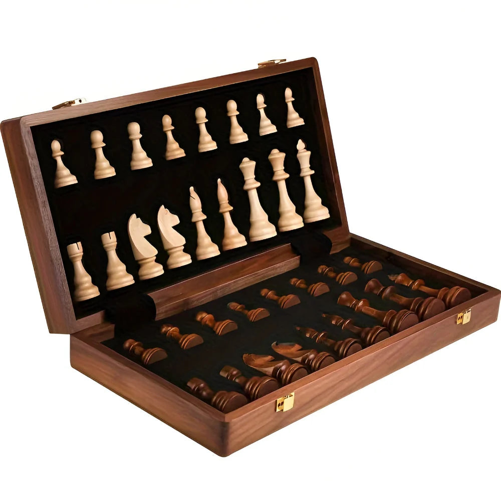 Chess Set Solid Wood Integrated Storage