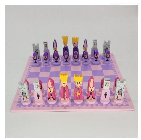 Chess Set Wooden Kid-Friendly 11.8 Inch Board