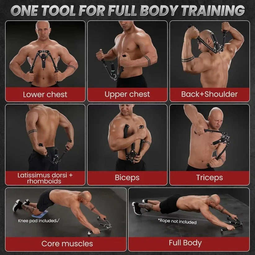 Chest & Arm Trainer Adjustable Hydraulic Resistance