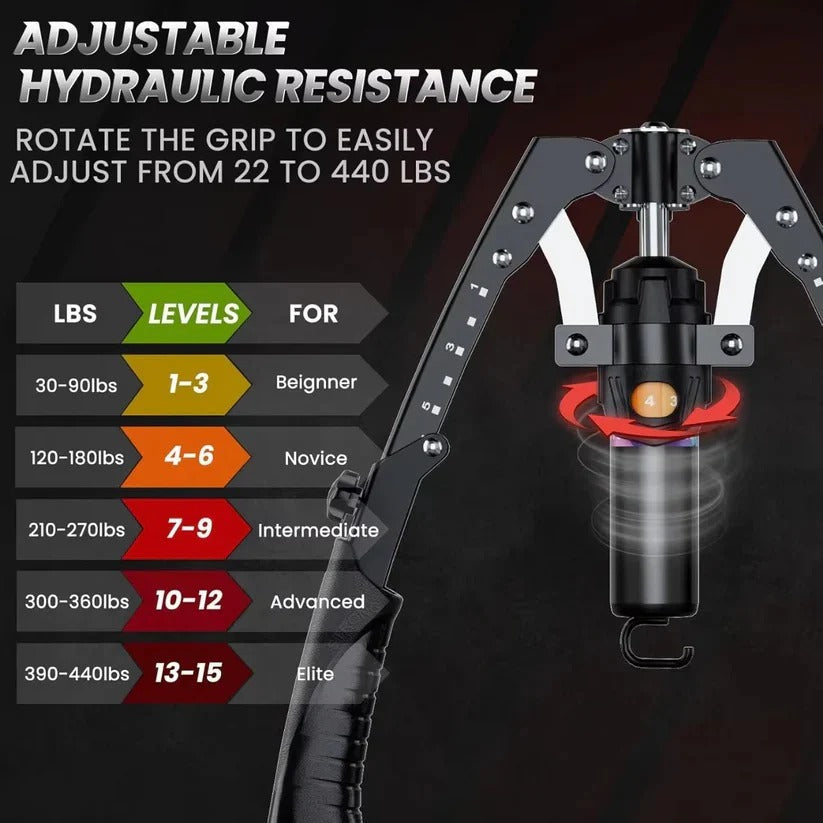Chest & Arm Trainer Adjustable Hydraulic Resistance