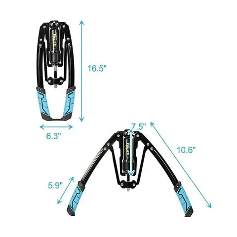Chest Exerciser Hydraulic Resistance 20 Adjustable Levels Foldable