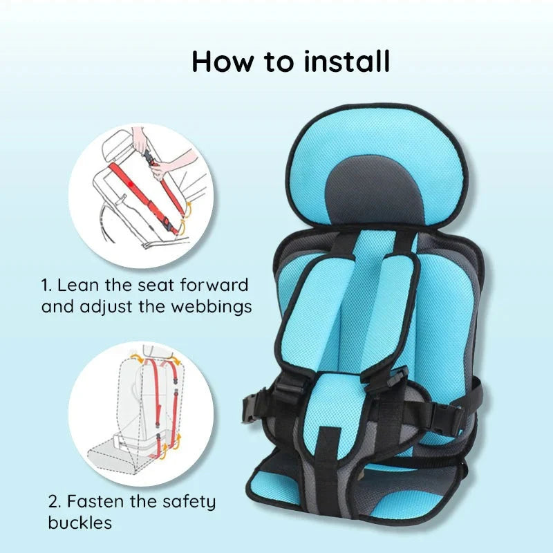 Child Booster Seat Multi Point Harness Ventilated Cushion