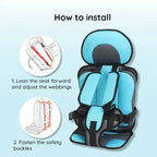 Child Booster Seat Multi-Point Harness Ventilated Non-Slip