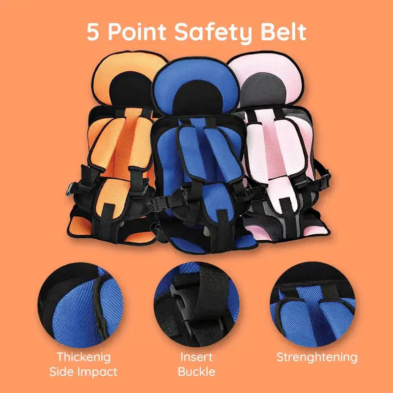 Child Car Seat Cushion Ergonomic Breathable Foldable