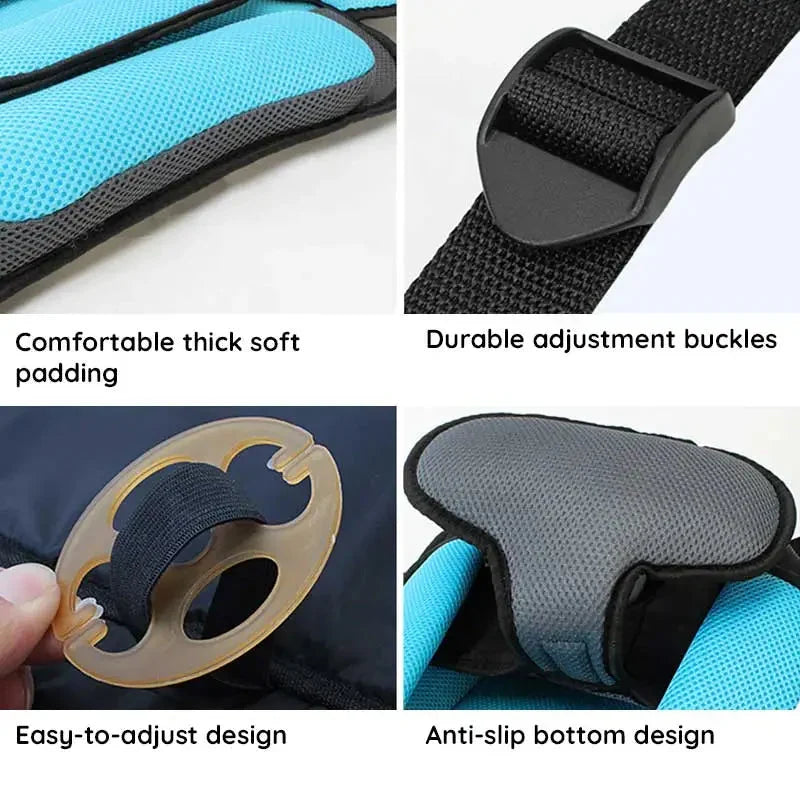 Child Car Seat Cushion Ergonomic Breathable Foldable