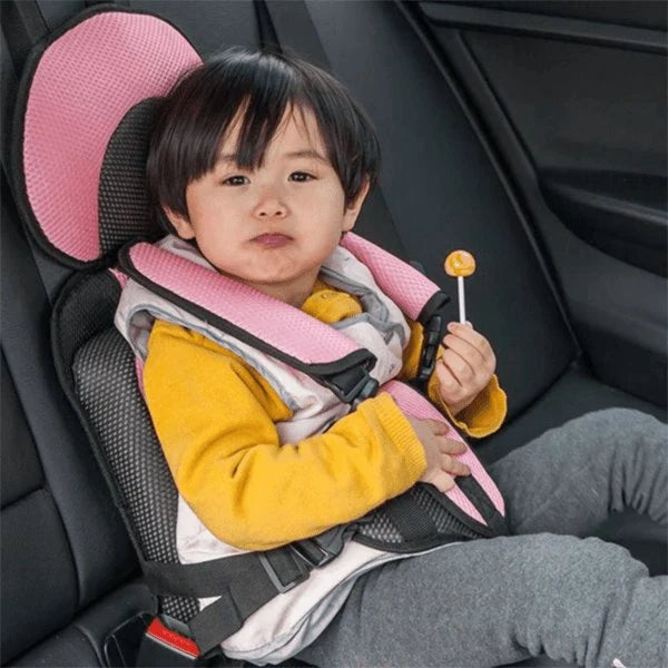 Child Seat Adjustable Headrest Breathable One-Hand Quick Install