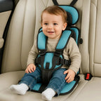 Child Travel Seat Compact Foldable Five-Point Harness & Padded Support