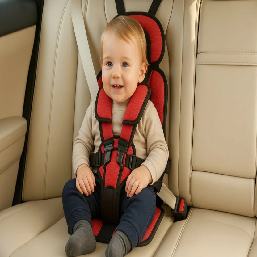 Child Travel Seat Compact Foldable Five-Point Harness & Padded Support