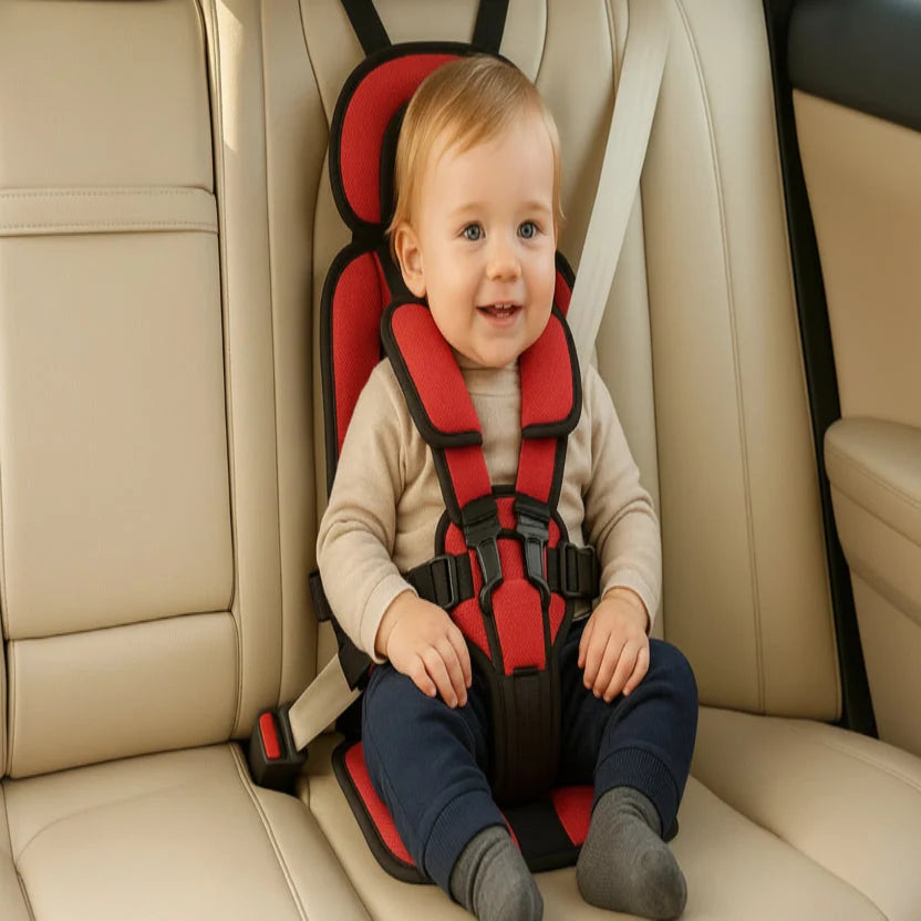 Child Travel Seat Compact Foldable Five-Point Harness & Padded Support