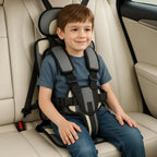 Child Travel Seat Compact Foldable Five-Point Harness & Padded Support