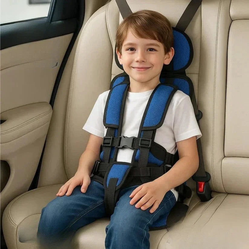 Child Travel Seat Five-Point Harness Foldable & Washable Cover