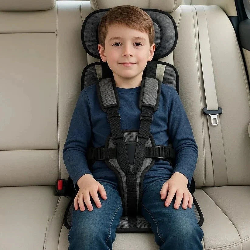 Child Travel Seat Five-Point Harness Foldable & Washable Cover