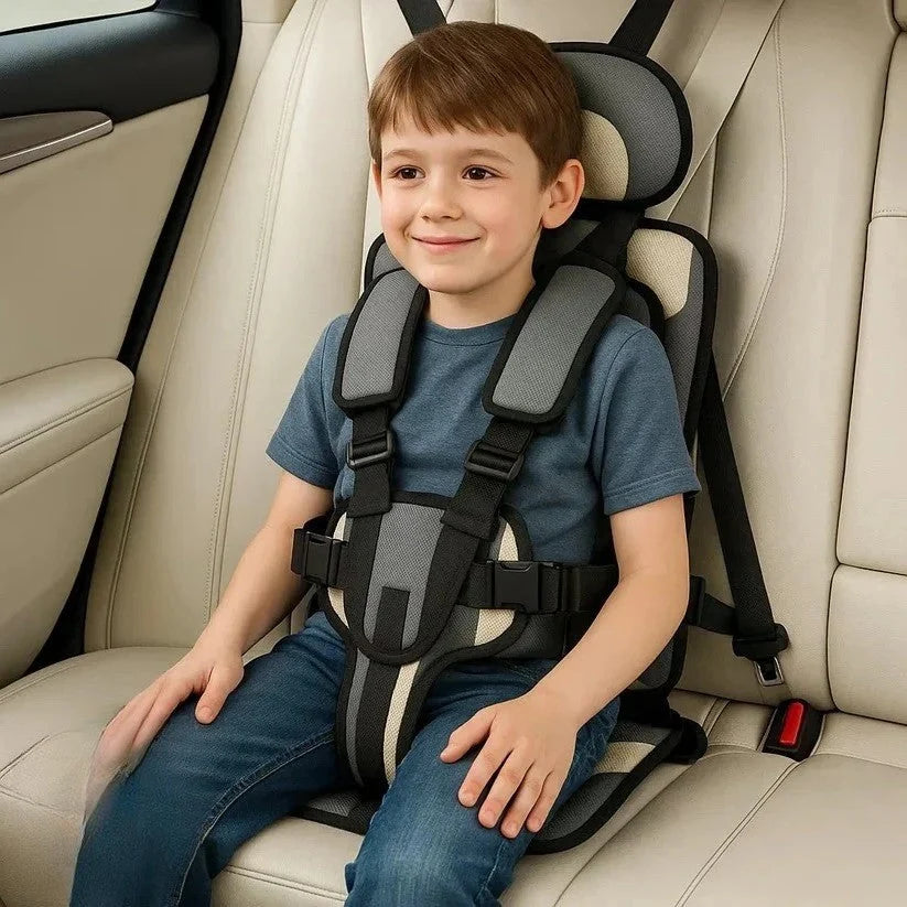 Child Travel Seat Five-Point Harness Foldable & Washable Cover